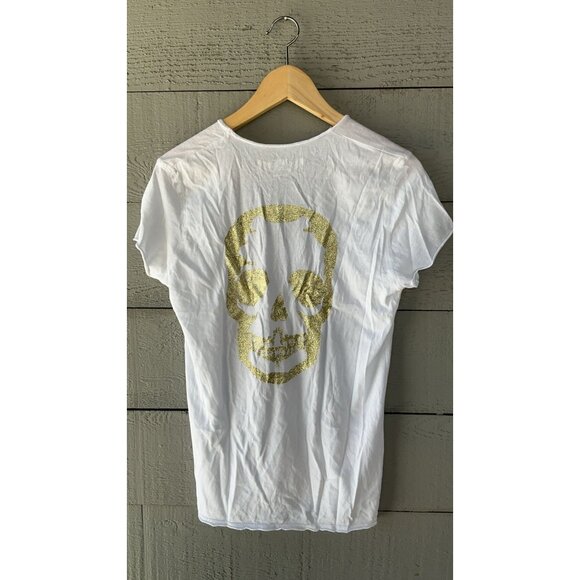 Zadig & Voltaire Tunisien MC Skull T-Shirt Top M New - Picture 1 of 5
